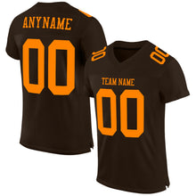 Load image into Gallery viewer, Custom Brown Bay Orange Mesh Authentic Football Jersey