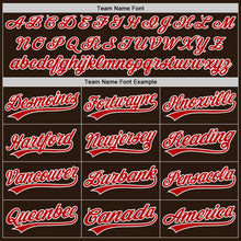 Load image into Gallery viewer, Custom Brown Red-White Authentic Baseball Jersey
