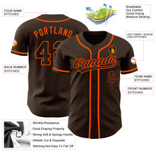 Load image into Gallery viewer, Custom Brown Brown-Orange Authentic Baseball Jersey
