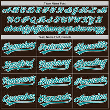 Load image into Gallery viewer, Custom Brown Teal-White Authentic Baseball Jersey