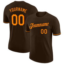 Load image into Gallery viewer, Custom Brown Bay Orange Performance T-Shirt
