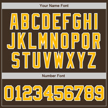 Load image into Gallery viewer, Custom Brown Gold-White Authentic Baseball Jersey
