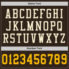 Load image into Gallery viewer, Custom Brown Gold-Cream Mesh Authentic Football Jersey