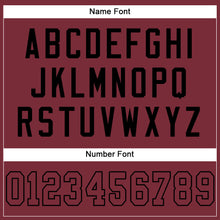 Load image into Gallery viewer, Custom Burgundy Burgundy-Black Mesh Authentic Football Jersey