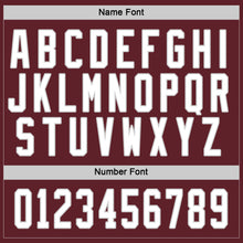 Load image into Gallery viewer, Custom Burgundy White-Blue Hockey Jersey