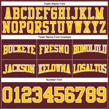 Load image into Gallery viewer, Custom Stitched Burgundy Gold-White Football Pullover Sweatshirt Hoodie