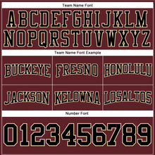 Load image into Gallery viewer, Custom Stitched Burgundy Black-Cream Football Pullover Sweatshirt Hoodie