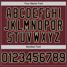 Load image into Gallery viewer, Custom Burgundy Black-Cream Performance T-Shirt