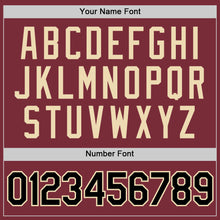 Load image into Gallery viewer, Custom Burgundy Black-City Cream Authentic Baseball Jersey