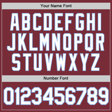 Load image into Gallery viewer, Custom Burgundy White-Light Blue Authentic Baseball Jersey