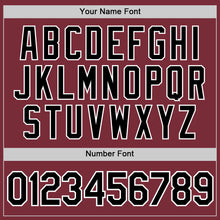 Load image into Gallery viewer, Custom Burgundy Black-White Authentic Baseball Jersey