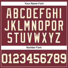 Load image into Gallery viewer, Custom Burgundy Cream Authentic Baseball Jersey