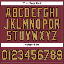 Load image into Gallery viewer, Custom Burgundy Old Gold-Black Performance T-Shirt