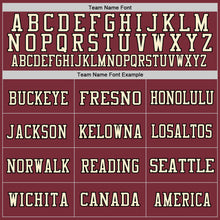 Load image into Gallery viewer, Custom Burgundy Cream-Black Mesh Authentic Football Jersey