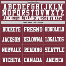 Load image into Gallery viewer, Custom Burgundy White-Gray Mesh Authentic Football Jersey