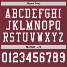 Load image into Gallery viewer, Custom Burgundy White Mesh Authentic Football Jersey