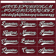 Load image into Gallery viewer, Custom Burgundy White-Black Hockey Lace Neck Jersey