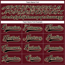 Load image into Gallery viewer, Custom Burgundy Black-City Cream Hockey Lace Neck Jersey