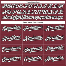 Load image into Gallery viewer, Custom Burgundy White-Black Authentic Baseball Jersey