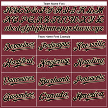 Load image into Gallery viewer, Custom Burgundy Black-City Cream Authentic Baseball Jersey