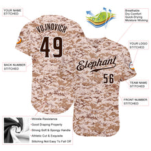 Load image into Gallery viewer, Custom Camo Brown-White Authentic Salute To Service Baseball Jersey