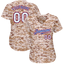 Load image into Gallery viewer, Custom Camo White-Royal Authentic Salute To Service Baseball Jersey