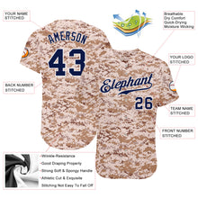 Load image into Gallery viewer, Custom Camo Navy-White Authentic Salute To Service Baseball Jersey
