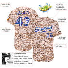 Load image into Gallery viewer, Custom Camo Royal-White Authentic Salute To Service Baseball Jersey