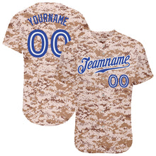 Load image into Gallery viewer, Custom Camo Royal-White Authentic Salute To Service Baseball Jersey