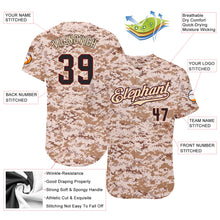 Load image into Gallery viewer, Custom Camo Black-Crimson Authentic Salute To Service Baseball Jersey