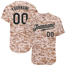 Load image into Gallery viewer, Custom Camo Black-Gray Authentic Salute To Service Baseball Jersey