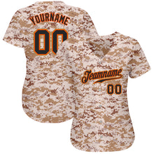Load image into Gallery viewer, Custom Camo Black-Orange Authentic Salute To Service Baseball Jersey