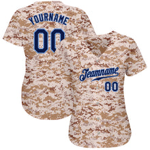 Load image into Gallery viewer, Custom Camo Navy-Powder Blue Authentic Salute To Service Baseball Jersey