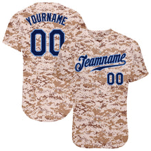 Load image into Gallery viewer, Custom Camo Navy-Powder Blue Authentic Salute To Service Baseball Jersey