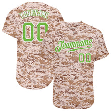 Load image into Gallery viewer, Custom Camo Neon Green-White Authentic Salute To Service Baseball Jersey