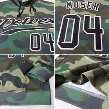 Load image into Gallery viewer, Custom Stitched Camo Black-Cream Sports Pullover Sweatshirt Salute To Service Hoodie