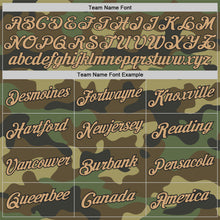 Load image into Gallery viewer, Custom Camo Old Gold-Black Authentic Salute To Service Basketball Jersey