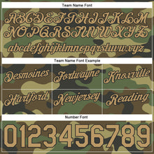 Load image into Gallery viewer, Custom Camo Old Gold-Black Authentic Salute To Service Basketball Shorts