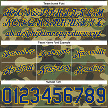 Load image into Gallery viewer, Custom Camo Royal-Gold Authentic Salute To Service Basketball Shorts