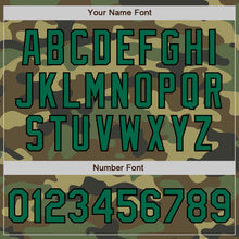 Load image into Gallery viewer, Custom Camo Kelly Green-Black Authentic Salute To Service Baseball Jersey