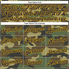 Load image into Gallery viewer, Custom Camo Navy-Gold Performance Salute To Service T-Shirt