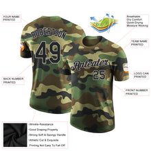 Load image into Gallery viewer, Custom Camo Black-Gray Performance Salute To Service T-Shirt