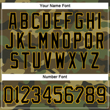 Load image into Gallery viewer, Custom Camo Black-Gold Performance Salute To Service T-Shirt