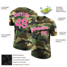 Load image into Gallery viewer, Custom Camo Pink-White Performance Salute To Service T-Shirt