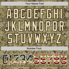 Load image into Gallery viewer, Custom Camo Vintage USA Flag-City Cream Authentic Salute To Service Baseball Jersey