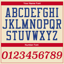Load image into Gallery viewer, Custom Cream Red-Royal Authentic Throwback Basketball Jersey