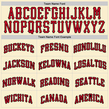 Load image into Gallery viewer, Custom Cream Red-Black Authentic Throwback Basketball Jersey
