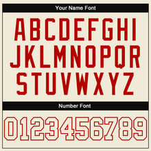 Load image into Gallery viewer, Custom Cream Cream-Red Authentic Baseball Jersey