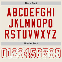 Load image into Gallery viewer, Custom Cream Cream-Red Mesh Authentic Football Jersey