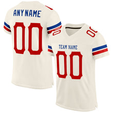 Load image into Gallery viewer, Custom Cream Red-Royal Mesh Authentic Football Jersey